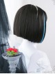 Natural Hair Band Style Dyed Short Straight Wig Gothic Lolita Wigs