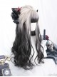 White Gradient Black Long Curly Wig Classic Lolita Wigs