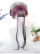 Purple Natural Gradient Gray Green Long Curly Wig Classic Lolita Wigs