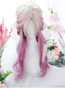 The Summer Love Series White Gradient Purple Classic Lolita Long Wigs