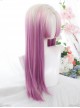 The Summer Love Series White Gradient Purple Classic Lolita Long Wigs