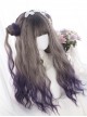 Dark Gray Gradient Dark Purple Long Curly Wig Sweet Lolita Wigs