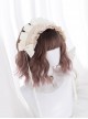 Natural Gradient Pink Brown Short Curly Wig Sweet Lolita Wigs