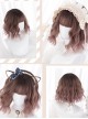 Natural Gradient Pink Brown Short Curly Wig Sweet Lolita Wigs