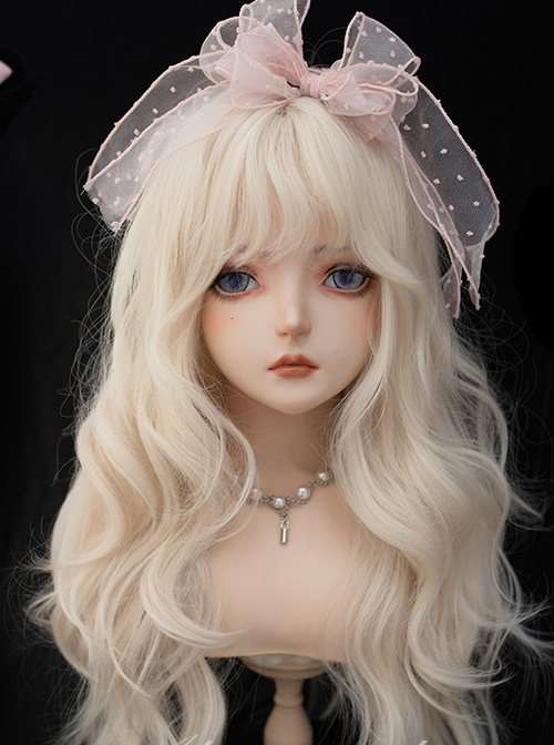 Alice Series Light Golden Cute Classic Lolita Long Curly Wig