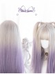 Moon Gray Gradient Purple Long Straight Wig Sweet Lolita Wigs