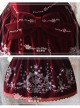 Winter Mass Embroidery Wine Red High Waist Classic Lolita Skirt