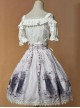 Nightmare Curse Double Binding Bands Ivory Lolita Skirt