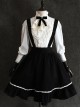 Little Devil Series Gothic Lolita Black Suspender Skirt