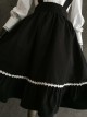 Little Devil Series Gothic Lolita Black Suspender Skirt