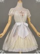 All-match White Chiffon Bowknot Lolita Transparent Skirt