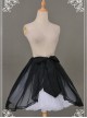 All-match Black Chiffon Bowknot Lolita Transparent Skirt