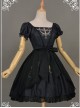 All-match Black Chiffon Bowknot Lolita Transparent Skirt