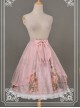 All-match Pink Chiffon Bowknot Lolita Transparent Skirt