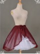 All-match Wine Red Chiffon Bowknot Lolita Transparent Skirt