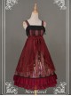 All-match Wine Red Chiffon Bowknot Lolita Transparent Skirt