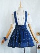 Beautiful Constellation Series Navy Blue Chiffon Classic Lolita Sling Skirt