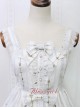 Angel Cross Series Rice White Bowknot Lace Lolita Sling Dress