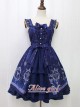 Angel Cross Series Navy Blue Bowknot Lace Lolita Sling Dress