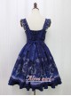 Angel Cross Series Navy Blue Bowknot Lace Lolita Sling Dress