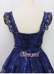 Angel Cross Series Navy Blue Bowknot Lace Lolita Sling Dress
