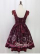 Angel Cross Series Wine Red Bowknot Lace Lolita Sling Dress