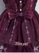 Angel Cross Series Wine Red Bowknot Lace Lolita Sling Dress