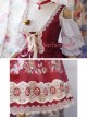 Alpen Rose Ethnic Style High Waist Fish-bone Light Wine Red Lolita Skirt