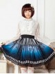 The Dark Moon Night Bats Halloween Dark Blue Gothic Lolita Skirt