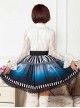 The Dark Moon Night Bats Halloween Dark Blue Gothic Lolita Skirt