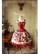 Sweet Christmas Series Printed Lace Red Lolita Sleeveless Dress