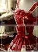 Sweet Christmas Series Printed Lace Red Lolita Sleeveless Dress