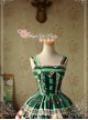 Sweet Christmas Series Printed Lace Green Lolita Sleeveless Dress