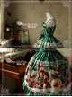 Sweet Christmas Series Printed Lace Green Lolita Sleeveless Dress