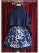 Chinese Wind Dragon High Waist Dark Blue Qi Lolita Skirt