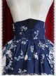 Chinese Wind Dragon High Waist Dark Blue Qi Lolita Skirt