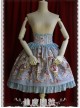 Cinderella Series High Waist Gray-blue Classic Lolita Skirt