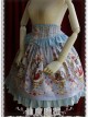 Cinderella Series High Waist Gray-blue Classic Lolita Skirt