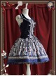 Rabbit Poker Series Dark Blue Lace Classic Lolita Skirt