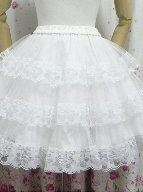 Cotton White Lining Voile Lolita Skirt