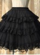 Cotton Black Lining Voile Lolita Skirt