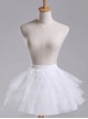 Above Knee Multilayer Petticoat White Voile Lolita Skirt