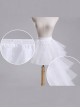 Above Knee Multilayer Petticoat White Voile Lolita Skirt