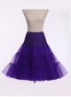 A-line Petticoat Retro Violet-blue Voile Lolita Skirt