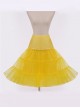 A-line Petticoat Retro Yellow Voile Lolita Skirt