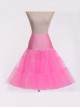 A-line Petticoat Retro Pink Voile Lolita Skirt