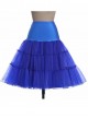 A-line Petticoat Retro Blue Voile Lolita Skirt
