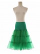 A-line Petticoat Retro Green Voile Lolita Skirt