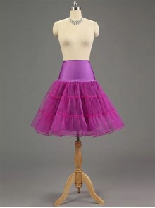 A-line Petticoat Retro Purple Voile Lolita Skirt