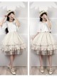 My First Love Short Version Beige Lace Embroidery Classic Lolita Skirt